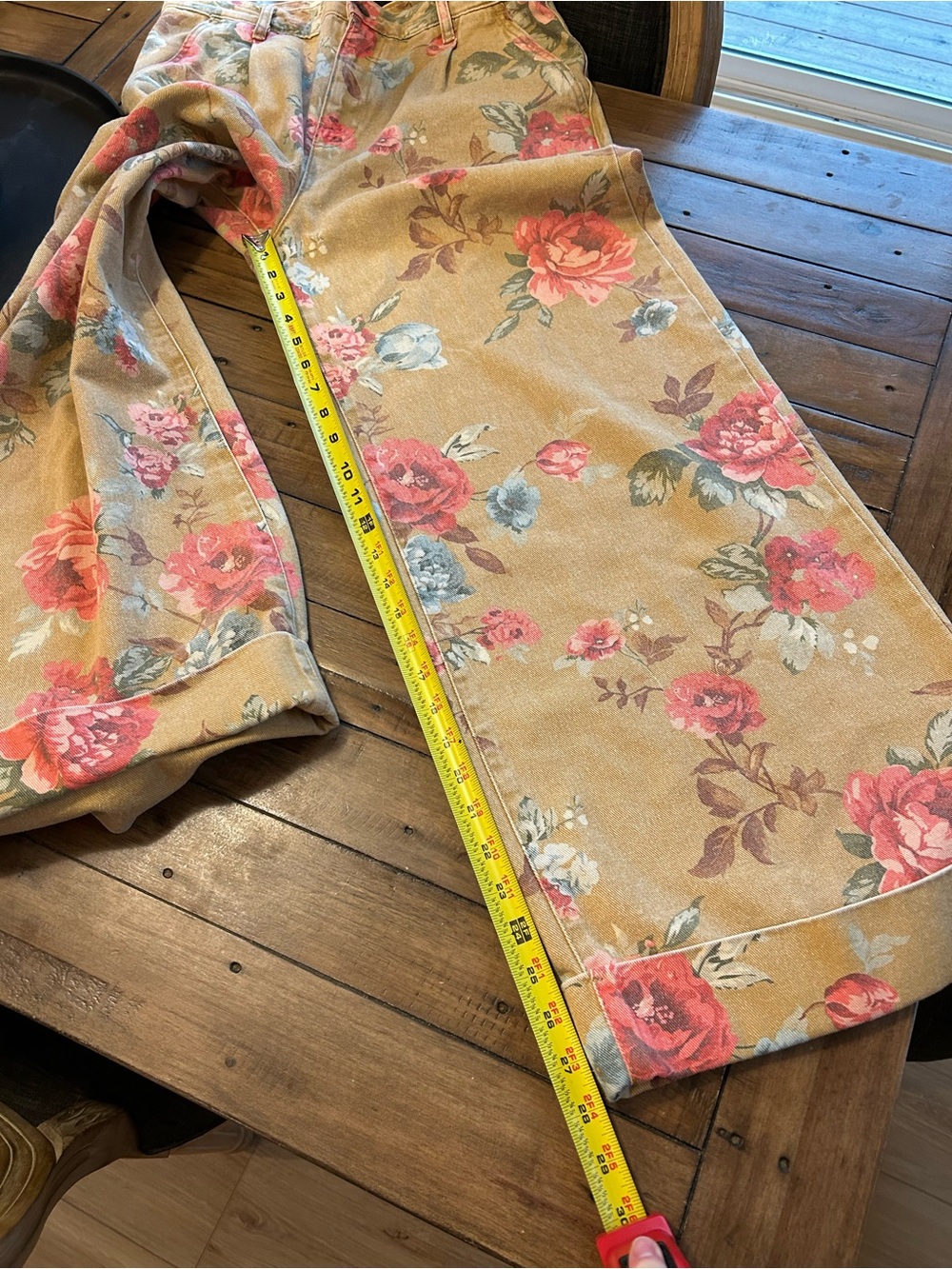 Anthropologie Pilcro Leon Floral Wide Leg Jeans 28 - Picture 13 of 16